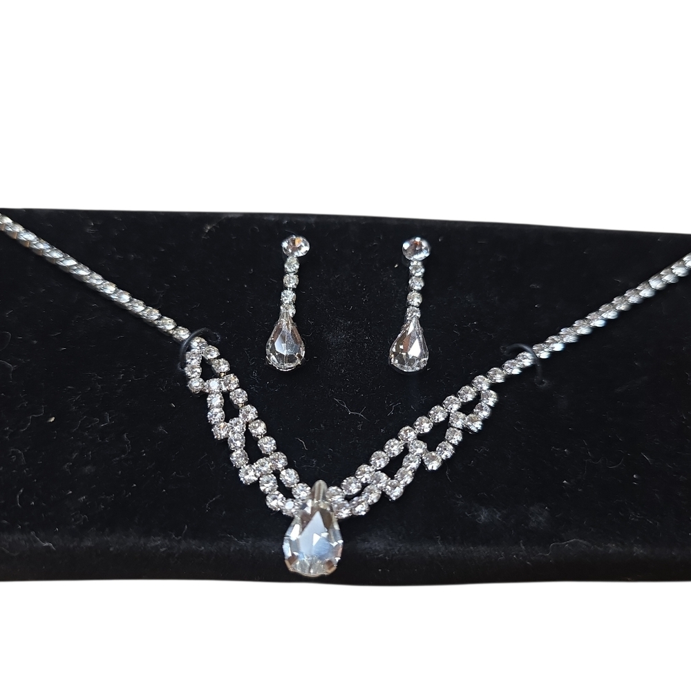 Target Silver Necklace and Earring Set